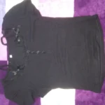 Halter Neck Lace Trim Bow Cute Black Y2K T-Shirt Women Button Up Slim Short Sleeve White Tees Sweet Balletcore Clothing photo review