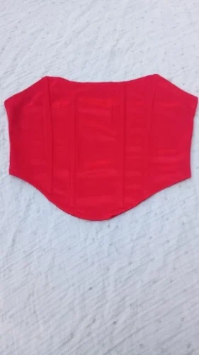 Sleeveless Off Shoulder Fashion Sexy Corset Crop Tops Vest Female Underwear Backless Bustier Top Solid photo review