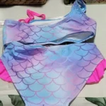 Girl's Swimsuit Fashion Mermaid Scale Print Children's Bikini Swimsuit photo review