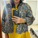 CHCH Women Print Midi Clothing Hooded Jackets Casual Long Sleeve Outwear Thin Coats Zipper Windbreaker Female Top photo review