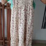 Spring Summer Chiffon Dress Women Midi DressesFemale Short Sleeve Elastic Waist Printed Floral Pleated Backless Casual Dress photo review