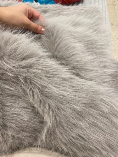 TRAFZA Women Fashion Cropped Faux Fur Jacket Coat Long Sleeve Front Snap-button Female Outerwear Chic Lapel Collar Thick Coat photo review