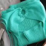 YuooMuoo Chic Fashion Sexy Package Hips Split Knitted Summer Dress 2025 Women Slim Elastic Bodycon Party Dress Streetwear Outfit photo review