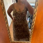 Ladies Vintage Leopard Print Women Sexy Spaghetti Strap Summer Dress Chic Swing Collar Backless Party Club Long Dresses Female photo review