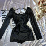 Weird Puss Sheath Backless Women Dress Full Sleeve Sexy Solid Autumn Fashion Slim Bag Hip Bodycon Ladies Eveing Party Prom Robe photo review