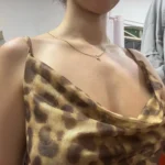 Ladies Vintage Leopard Print Women Sexy Spaghetti Strap Summer Dress Chic Swing Collar Backless Party Club Long Dresses Female photo review