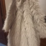 TRAFZA Women Fashion Cropped Faux Fur Jacket Coat Long Sleeve Front Snap-button Female Outerwear Chic Lapel Collar Thick Coat photo review