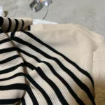 Summer Striped Beach Knitted Dress O Neck Short Sleeves Chic Hotsweet Slim Sundress Streetwear Y2K Bodycon Midi Dress photo review