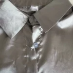 Spring Fashion Button Up Satin Silk Shirt Vintage Blouse Women White Tops Lady Long Sleeves Female Loose Street Shirts 11355 photo review
