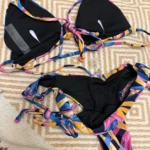 2022 Sexy Bikini Floral Print Swimwear String Bikini Set Push Up Swimsuit Bikinis Women Biquini Beach Bathing Suit Women photo review