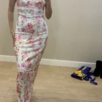 New Floral Suspender Split Slim Sleeveless Patry Beach Style Spaghetti Strap Dress Women Clothes Mini Dress 2024 Summer photo review