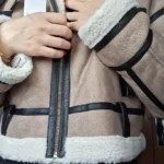 2024 TRAF New synthetic sheepskin women's Coat Thickened thermal bomber Jacket Y2K lapel vintage winter fashion photo review