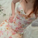 New Floral Suspender Split Slim Sleeveless Patry Beach Style Spaghetti Strap Dress Women Clothes Mini Dress 2024 Summer photo review