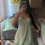 Vestidos Elegantes Para Mujer Solid Color Cutout Slim Sling Dress Sexy Backless Ruffle Dress Female photo review