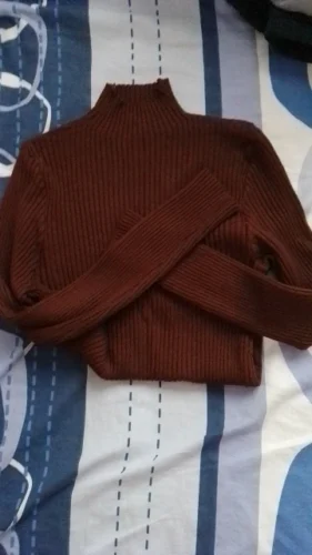 Elegant Solid Basic Knitted Tops Women Turtlneck Sweater Long Sleeve Casual Slim Pullover Korean Fashion Simple Chic Clothes photo review