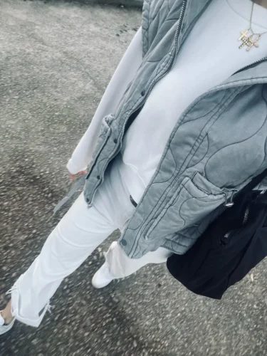 Nlzgmsj 2024 Autumn Winter Women Pocket Cotton Jacket Vest Sleeveless Stand Neck Zipper Waistcoat Loose Female Streetwear photo review