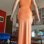 Criss Cross Cut Out Dress, Sexy Bodycon Mock Neck Sleeveless Dress, Women's Clothing photo review