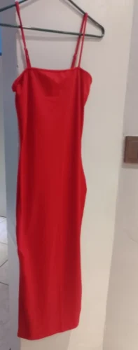 2025 New Spring Summer Women's High Elastic Sleeveless Backless Dress Long Sling Dresses Club Sexy Suspender Dress photo review