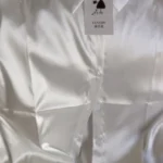 Spring Fashion Button Up Satin Silk Shirt Vintage Blouse Women White Tops Lady Long Sleeves Female Loose Street Shirts 11355 photo review
