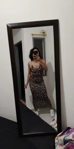 leopard print sleeveless V-neck sexy midi dress spring women fashion streetwear Christmas party outfits photo review
