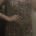 Ladies Vintage Leopard Print Women Sexy Spaghetti Strap Summer Dress Chic Swing Collar Backless Party Club Long Dresses Female photo review