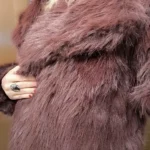 TRAFZA Women Fashion Cropped Faux Fur Jacket Coat Long Sleeve Front Snap-button Female Outerwear Chic Lapel Collar Thick Coat photo review