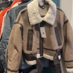 2024 TRAF New synthetic sheepskin women's Coat Thickened thermal bomber Jacket Y2K lapel vintage winter fashion photo review