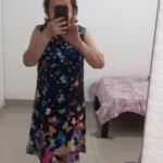 2024 European and American Cross Border Women's New Dress V-neck Sleeveless Sexy Printed Large Hem Foreign Trade Dress photo review