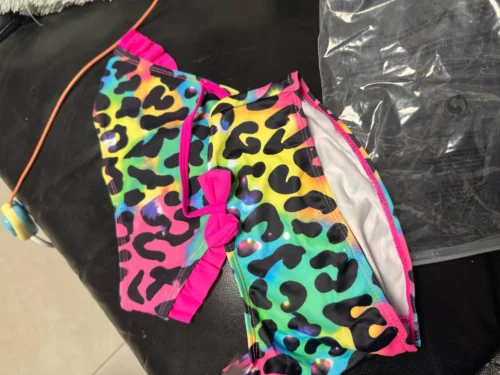 Girl's Swimsuit Fashion Mermaid Scale Print Children's Bikini Swimsuit photo review