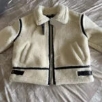 2024 RARF Autumn New Women's European and American Style Artificial Fur Effect Motorcycle Jacket Coat with Fur Integration photo review