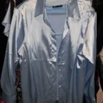Spring Fashion Button Up Satin Silk Shirt Vintage Blouse Women White Tops Lady Long Sleeves Female Loose Street Shirts 11355 photo review