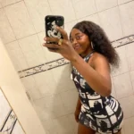 Hugcitar Vintage Print Halter Sleeveless Backless Sexy Slim Bodycon Mini Dress 2023 Summer Y2K Outfit Streetwear Nightclub Biker photo review
