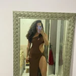 kliou Hollow Women Dresses Sexy Shirring Chic Cut Shape Incline Shoulder Solid Side Split Bodycon Midnight Party Clubwear Robe photo review