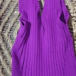 Women V Neck Solid Ribben Knitted Dresses Casual All Match Slimple Sexy Package Hips Bodycon Dress Elegant Vestidos Streetwear photo review