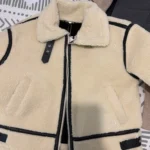 2024 RARF Autumn New Women's European and American Style Artificial Fur Effect Motorcycle Jacket Coat with Fur Integration photo review