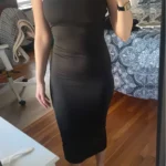 2025 New Spring Summer Women's High Elastic Sleeveless Backless Dress Long Sling Dresses Club Sexy Suspender Dress photo review