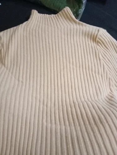 Elegant Solid Basic Knitted Tops Women Turtlneck Sweater Long Sleeve Casual Slim Pullover Korean Fashion Simple Chic Clothes photo review