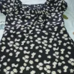 Women Mini Dresses Summer Fashion Female Vestidos Print Floral Chiffon Dresses Shirring Pleated Short Puffy Sleeve Casual Dress photo review
