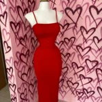 2025 New Spring Summer Women's High Elastic Sleeveless Backless Dress Long Sling Dresses Club Sexy Suspender Dress photo review