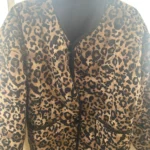 TRAF Leopard Print Jackets for Women Coats Oversized Jackets Woman 2024 Snap Button Overcoat Female Long Sleeve Women's Jacket photo review
