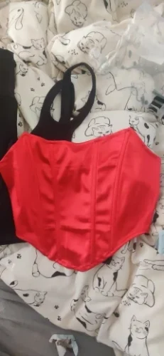 Sleeveless Off Shoulder Fashion Sexy Corset Crop Tops Vest Female Underwear Backless Bustier Top Solid photo review