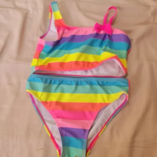 Girl's Swimsuit Fashion Mermaid Scale Print Children's Bikini Swimsuit photo review