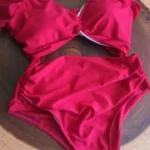 Contrast Mesh One Piece Swimsuit, V Neck Solid Color Backless Tummy Control High Cut Bathing Suit, Women's Swimwear & Clothing photo review