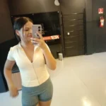 Summer High Quality Waist Slimming Training Tops Women's Quick-drying Tight Stand Collar Full Zipper Short Sleeves Yoga shirts photo review