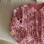 Elegant Women Floral Print Jacket Fashion Long Sleeve Vintage Autumn Winter Warm Coats Casual Communte O-Neck Chic Quilted Coat photo review