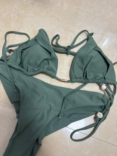 RUOTONGSEPT 2025 New Sexy 13 Color Triangle Bathing Suit for Women Brazilian Bikinis Swimwear Push Up Swimsuit Beach Bikini Set photo review