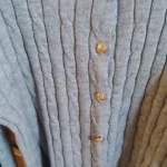 2024 Vintage Long Sleeve Cardigan Women Sweater O-neck Elegant Knitted Top Fashion Autumn Grey Knitwear photo review