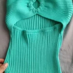 YuooMuoo Chic Fashion Sexy Package Hips Split Knitted Summer Dress 2025 Women Slim Elastic Bodycon Party Dress Streetwear Outfit photo review