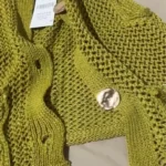 Korean version of women's autumn and winter knitted cardigan diagonal V-neck women's long-sleeved single-breasted sweater photo review