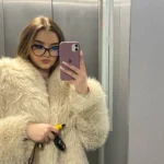 TRAFZA Women Fashion Cropped Faux Fur Jacket Coat Long Sleeve Front Snap-button Female Outerwear Chic Lapel Collar Thick Coat photo review